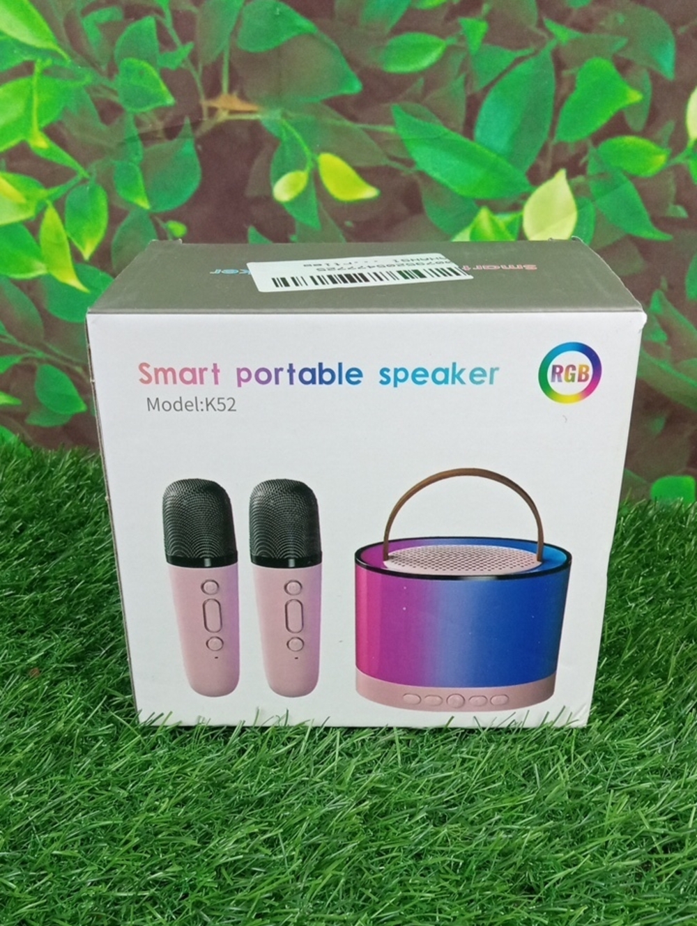 💩 Smart Portable RGB Speaker with Microphones - Blue